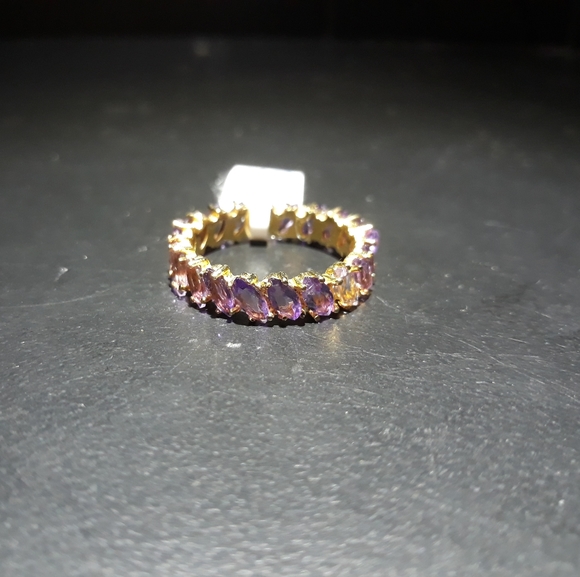 OOAK DESIGNER Other - Natural Amethyst Marquis Band Ring G10